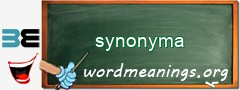 WordMeaning blackboard for synonyma